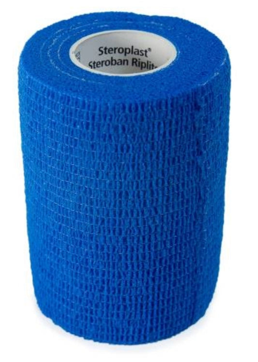 Cohesive premium overwrap 7.5cm x 4.5m blue box of 12 rolls