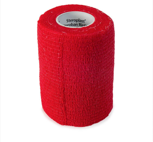 Cohesive premium overwrap 2.5cm x 4.5m red box of 12 rolls