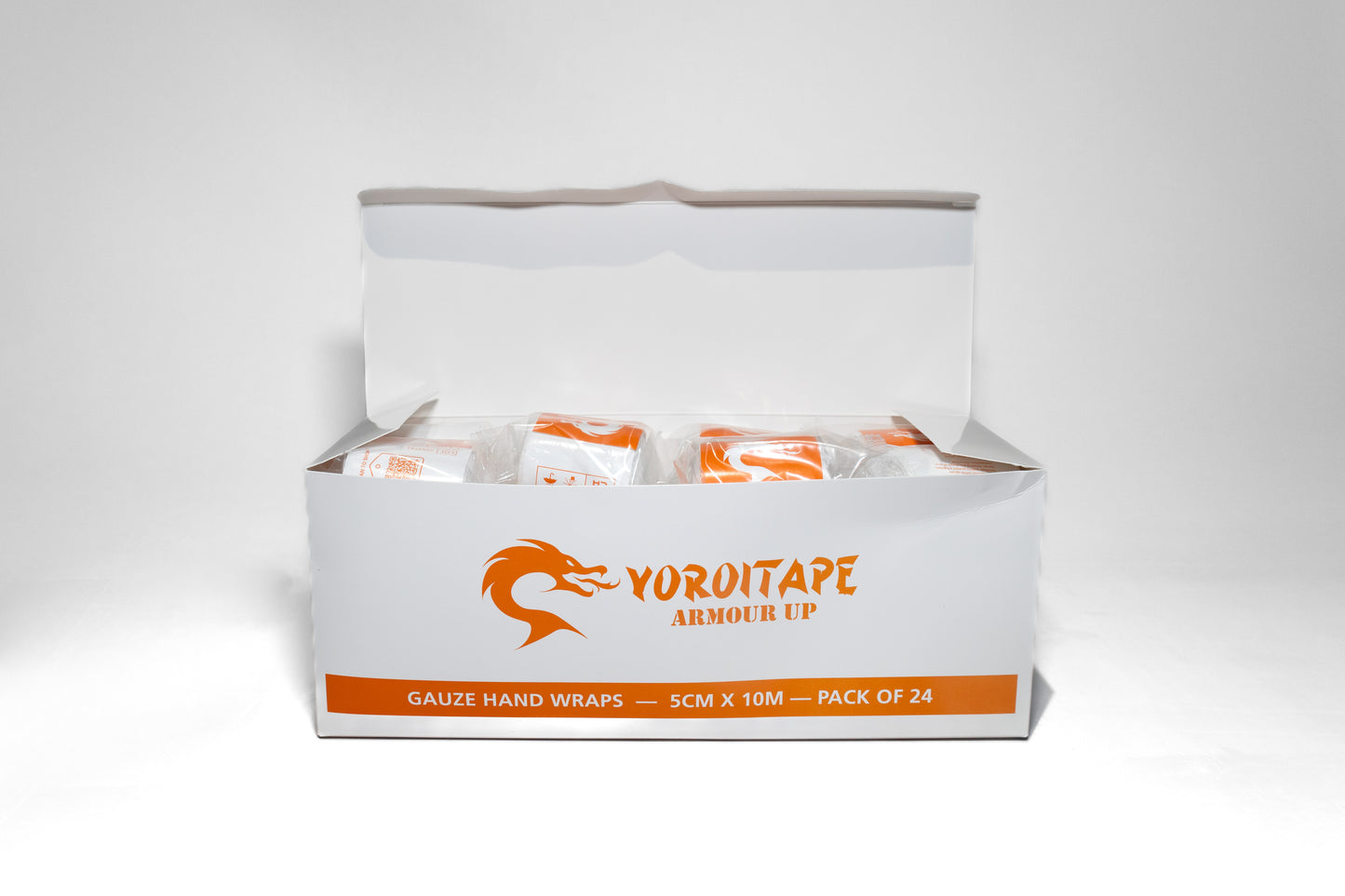 Outer carton. 576 rolls off gauze 5cm x 10m. 24 cartons off 24 rolls.