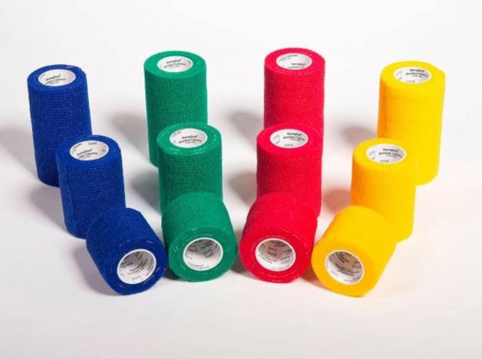 Cohesive premium overwrap 2.5cm x 4.5m red box of 12 rolls